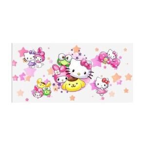 1 Piece Kitty UV DTF Cup Wrap, Transfer Stickers for Glass & More!!